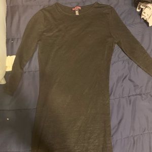 Plain black body-con dress